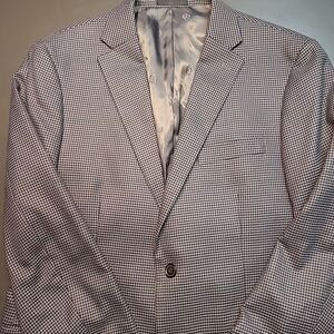 Lauren Ralph Lauren Black Label Charcoal Herringbone Blazer Suit Jacket Mens 42R